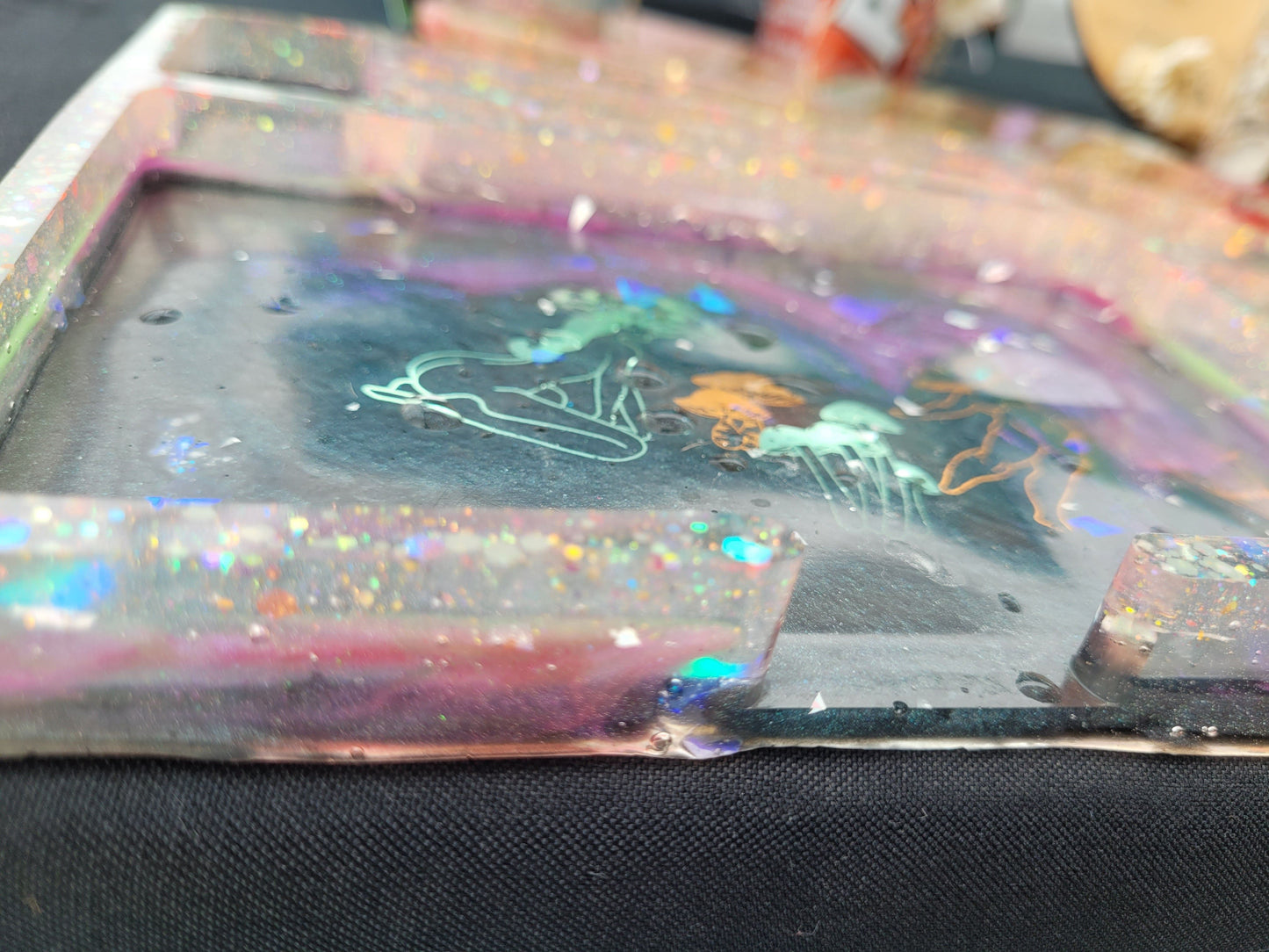 Decorative MJ Mushroom Girl Rolling Tray - Glow in the dark