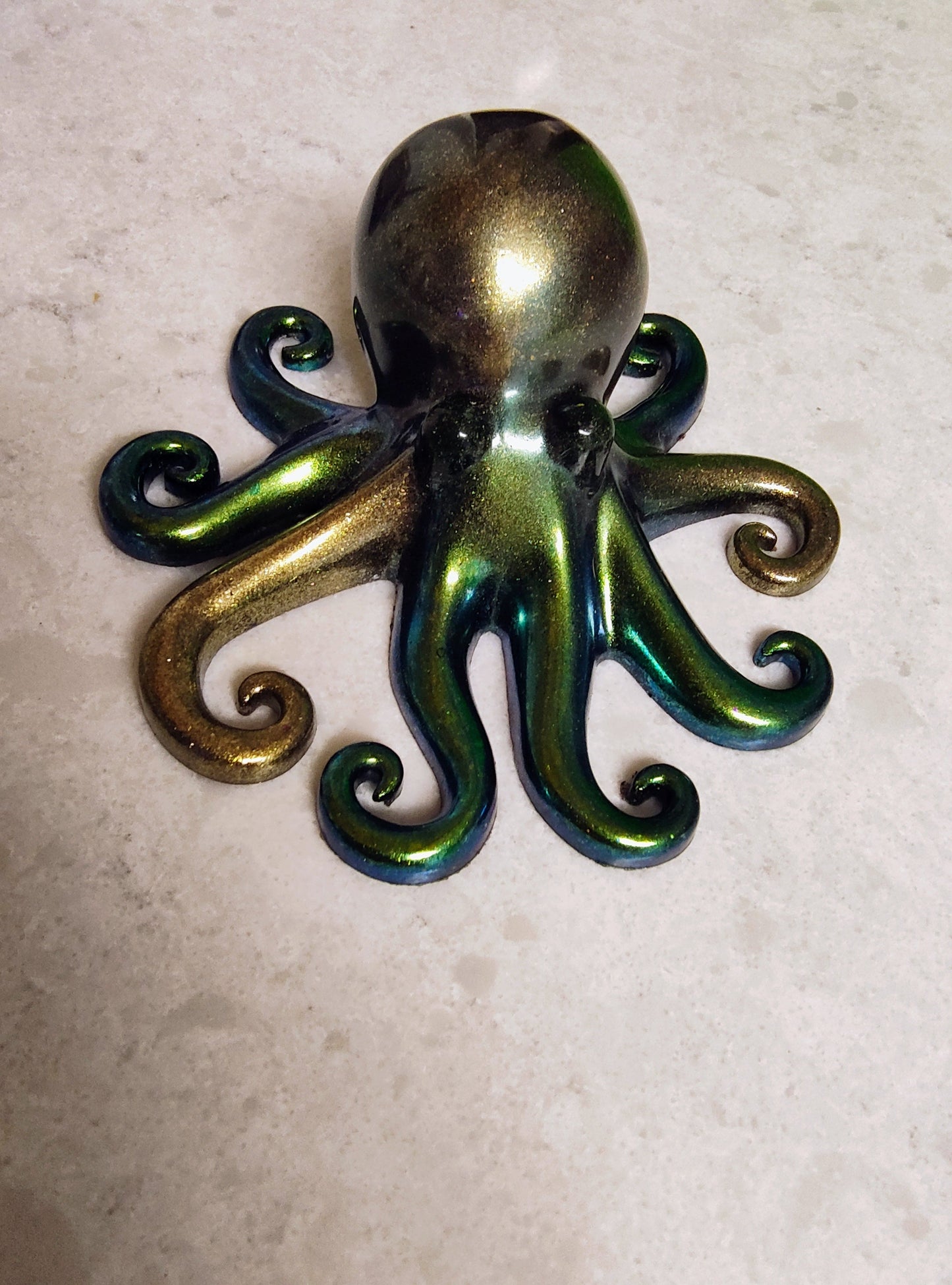 Artisan Hand Crafted Epoxy Resin Octopus Decor - Accent - Knick Knack - Paper Weight