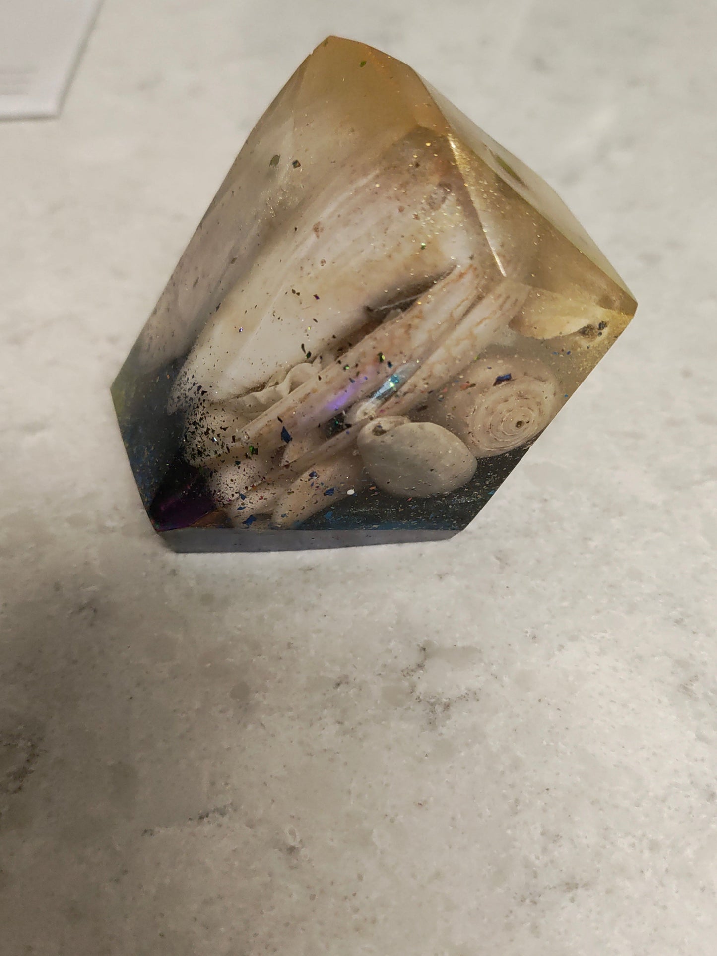 Hand Crafted Epoxy Resin Gemstones - paper weight - accent - decor - gift