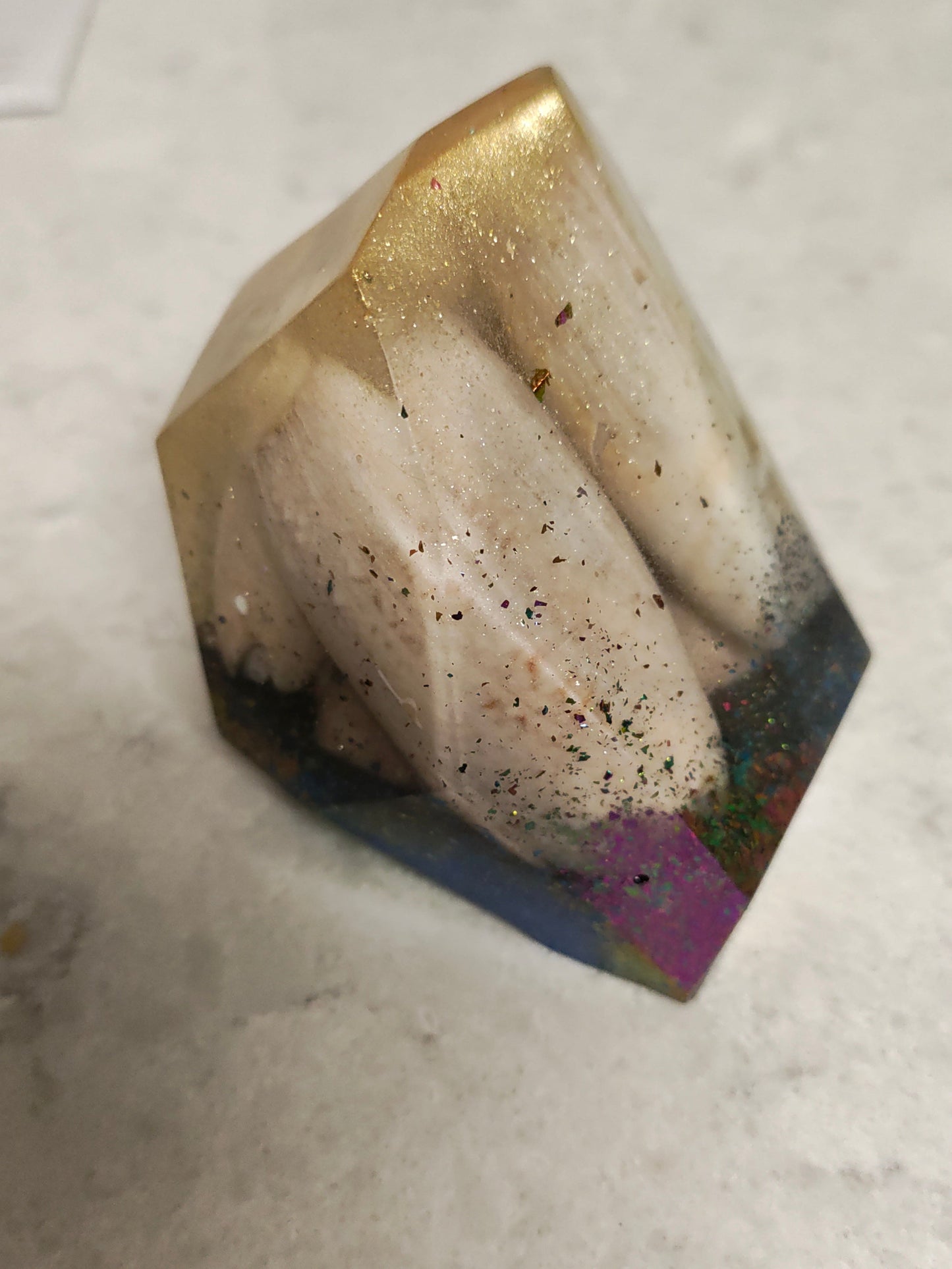 Hand Crafted Epoxy Resin Gemstones - paper weight - accent - decor - gift