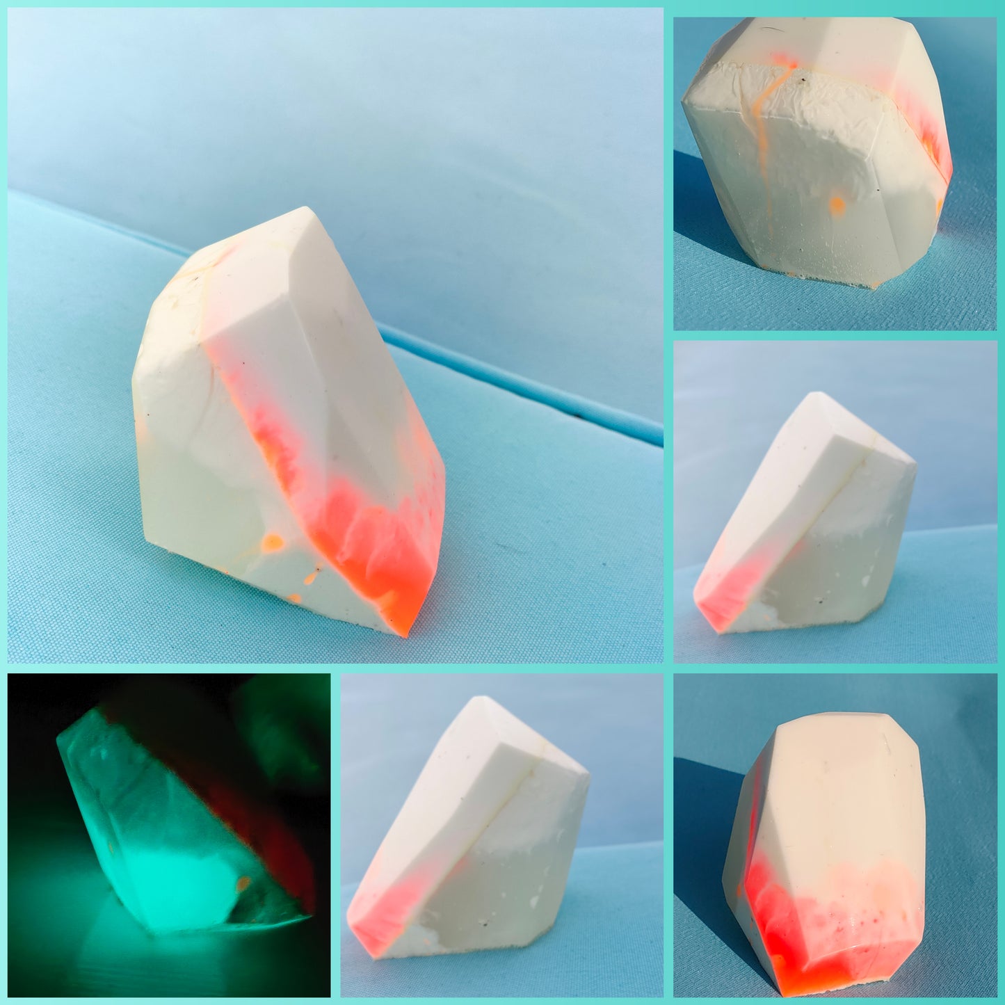 Hand Crafted Epoxy Resin Gemstones - paper weight - accent - decor - gift