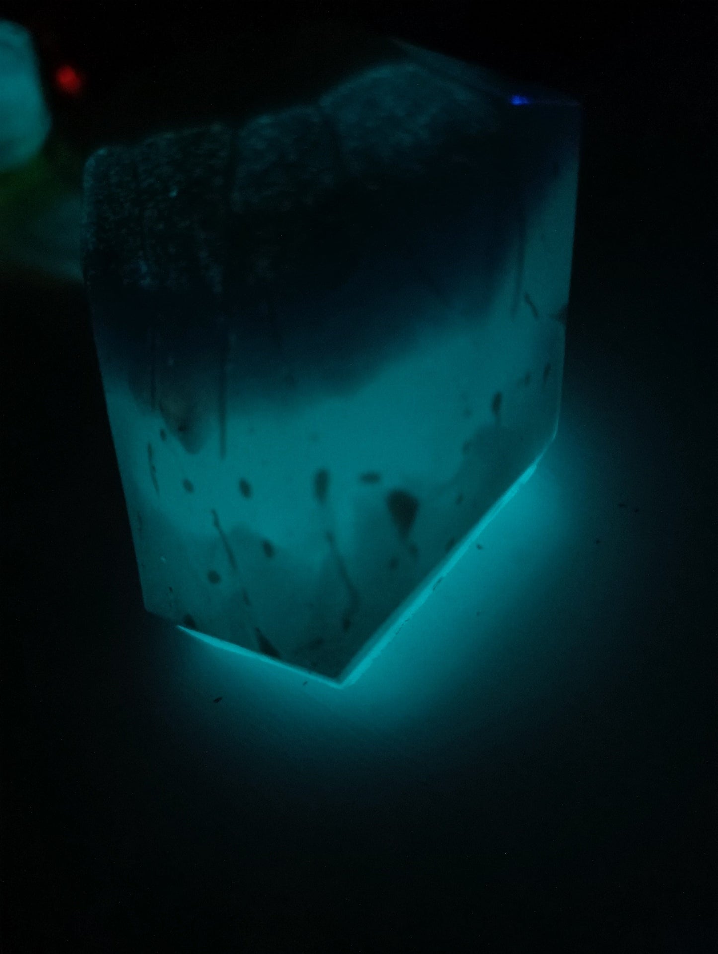 Hand Crafted Epoxy Resin "Glowing Ocean" Gemstone - paper weight - accent - decor - gift