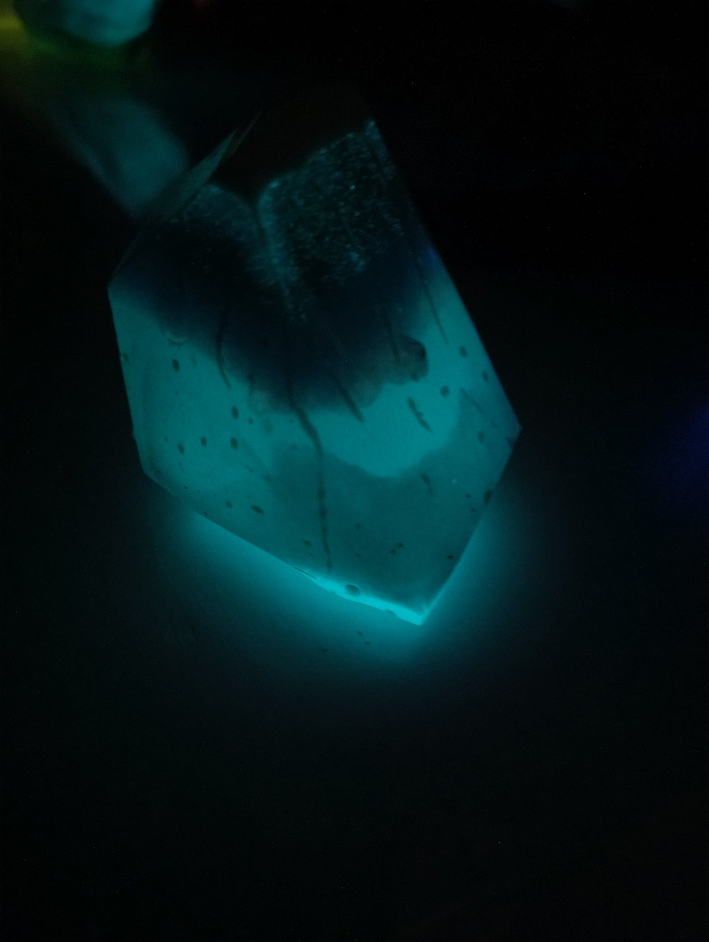 Hand Crafted Epoxy Resin "Glowing Ocean" Gemstone - paper weight - accent - decor - gift