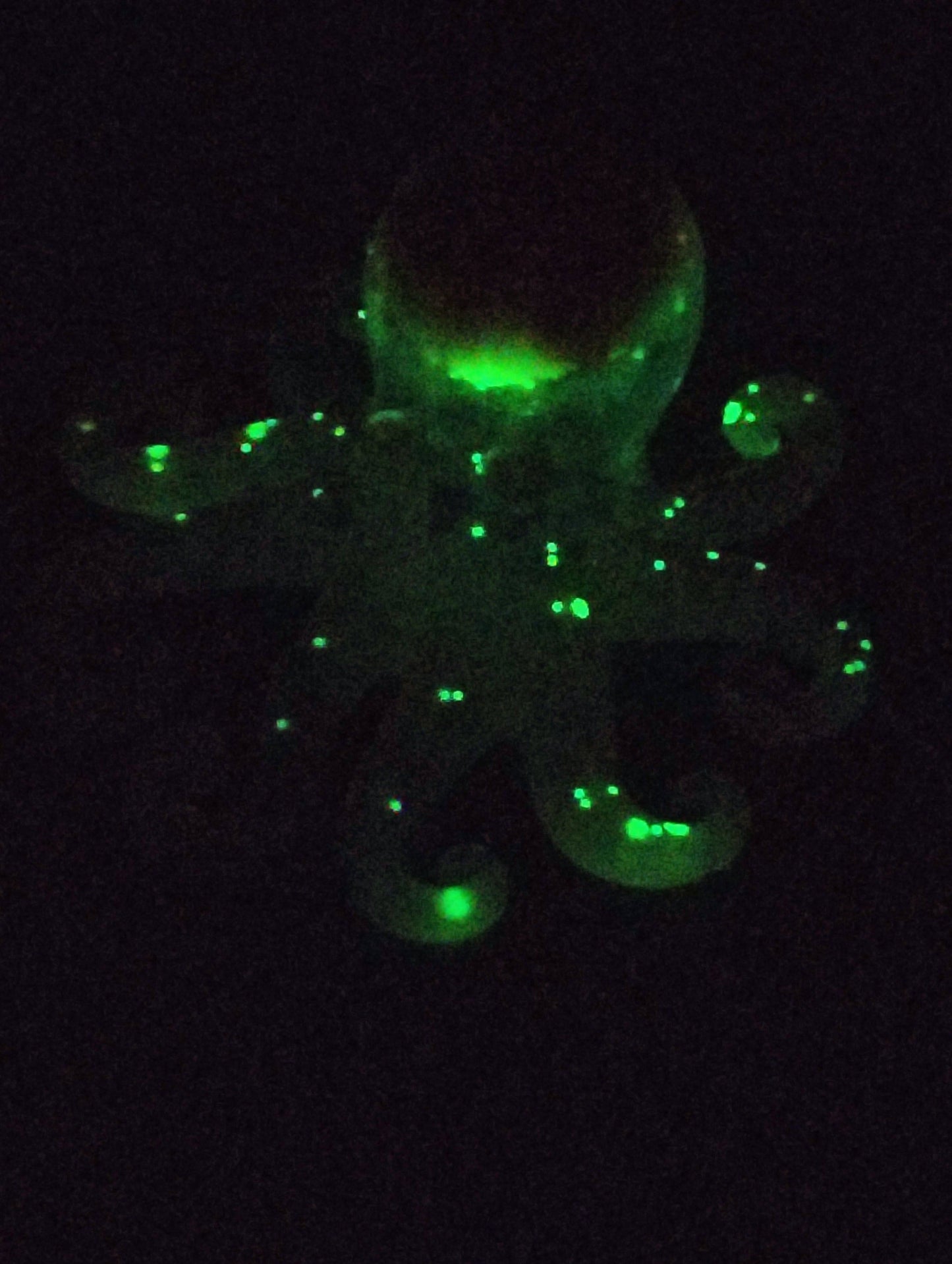 Sea Glass Head Hand Crafted Epoxy Resin Octopus Decor - Accent - Knick Knack - Paper Weight