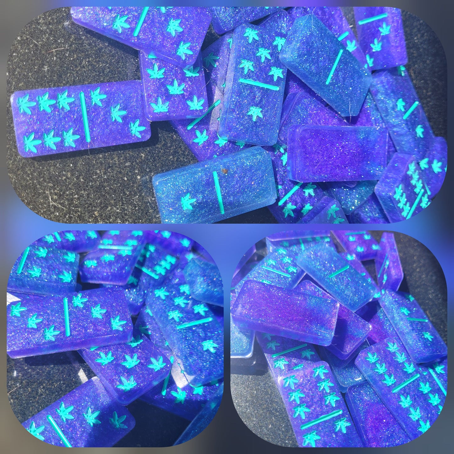 Weed Pip Resin Dominoes- Classic 28 Tile Game - Not Heat Tolerant