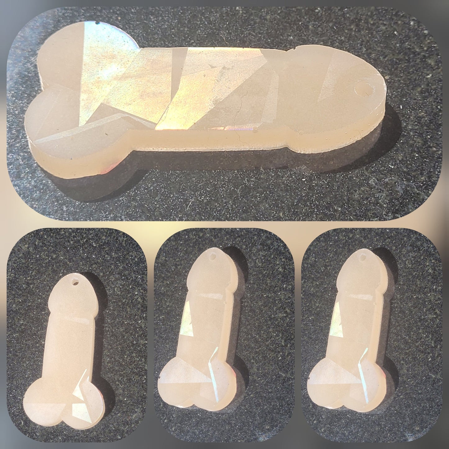 Holographic Penis Keychain