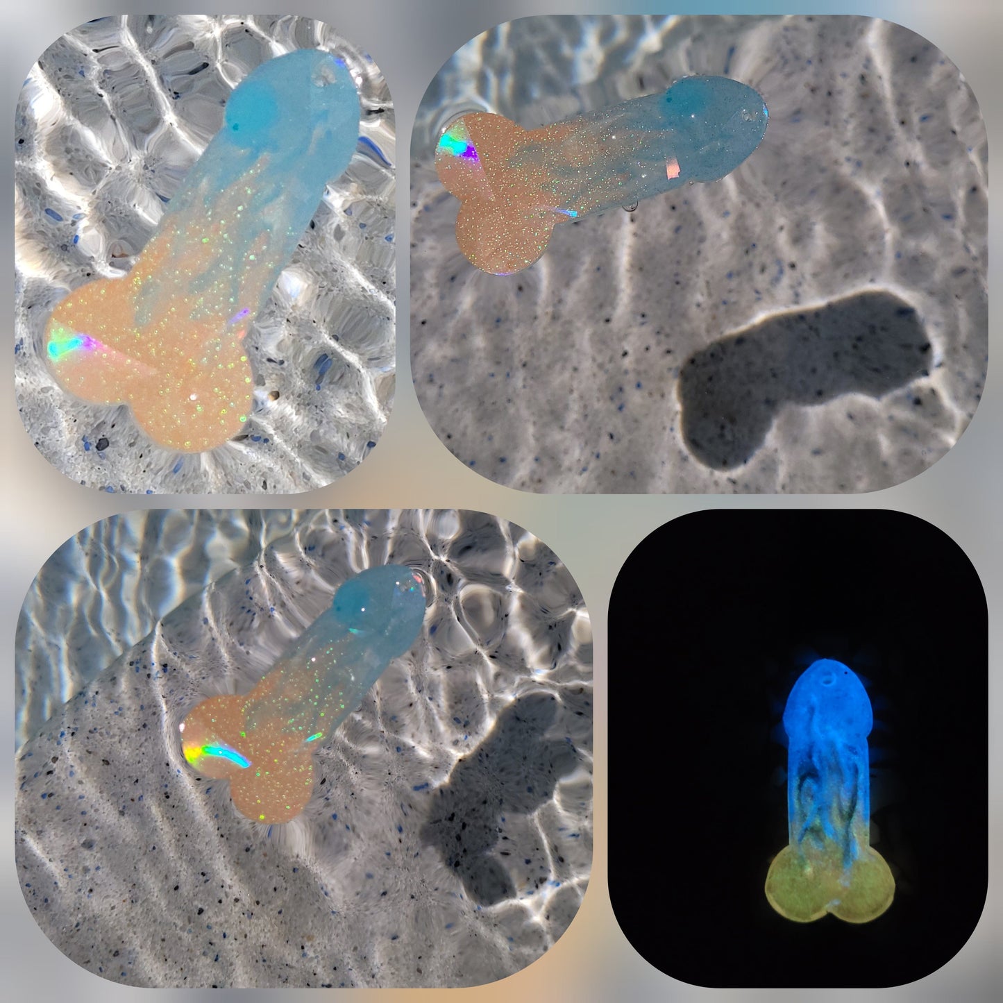 Holographic Penis Keychain