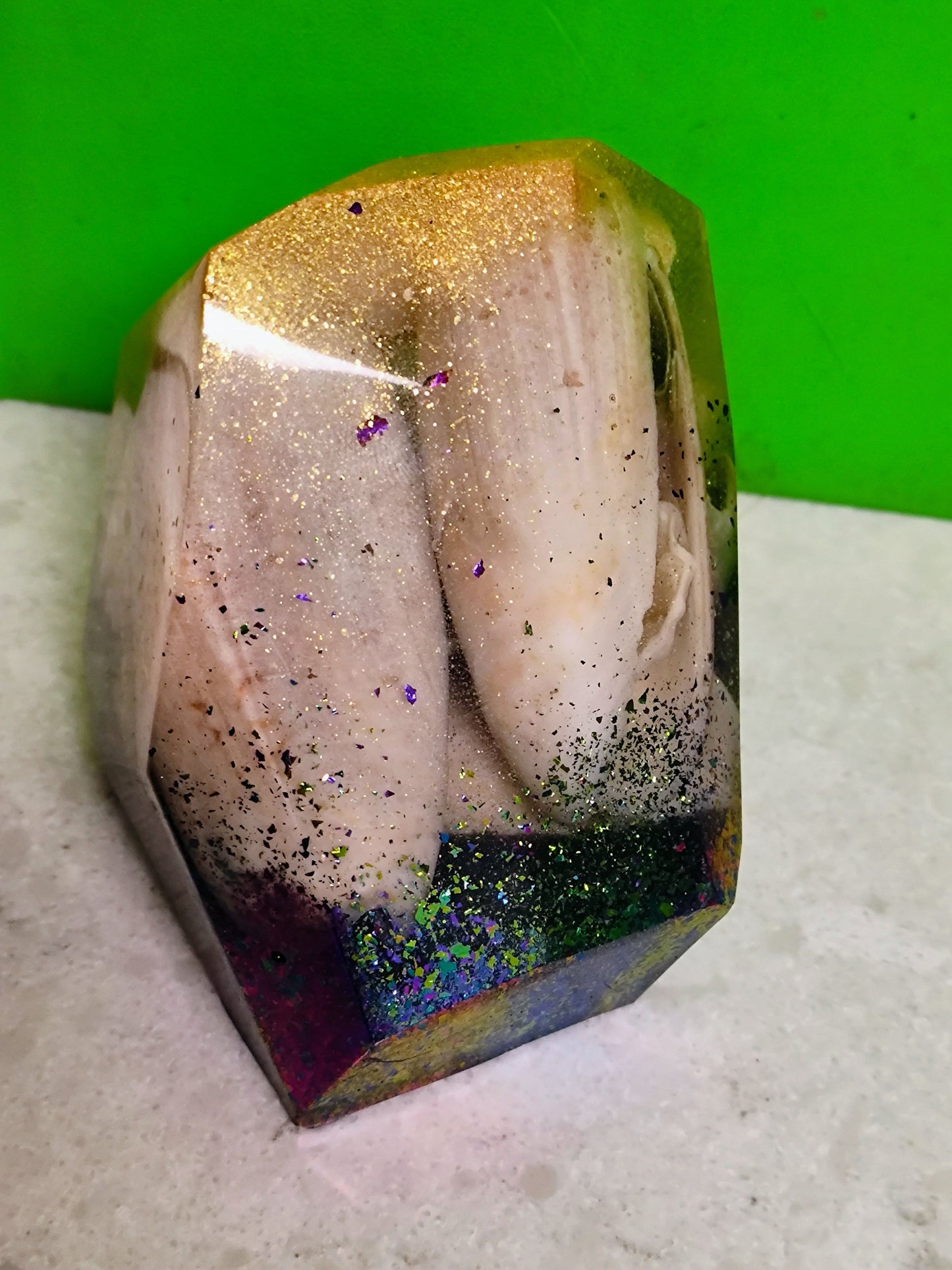 Hand Crafted Epoxy Resin Gemstones - paper weight - accent - decor - gift
