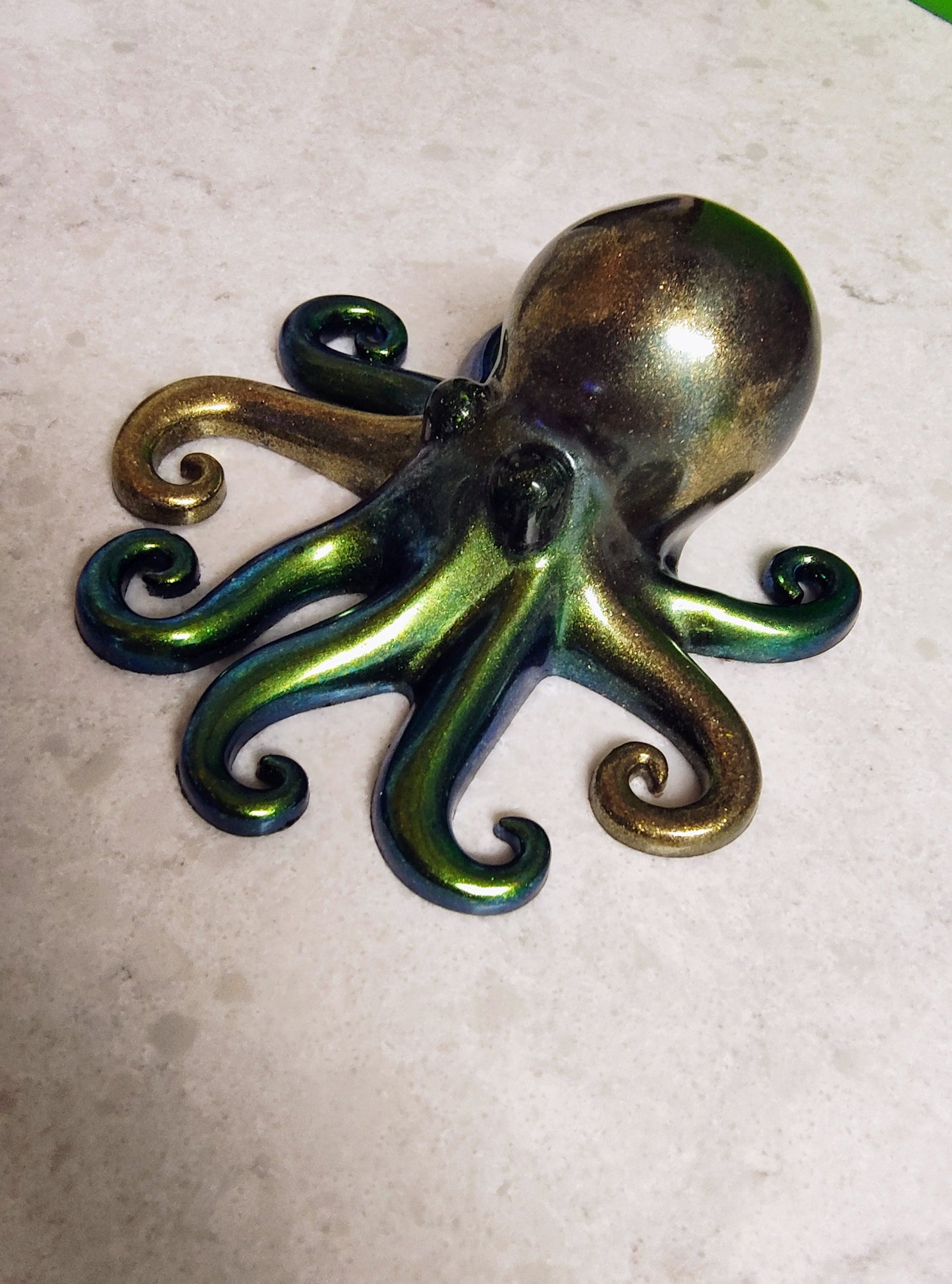 Artisan Hand Crafted Epoxy Resin Octopus Decor - Accent - Knick Knack - Paper Weight