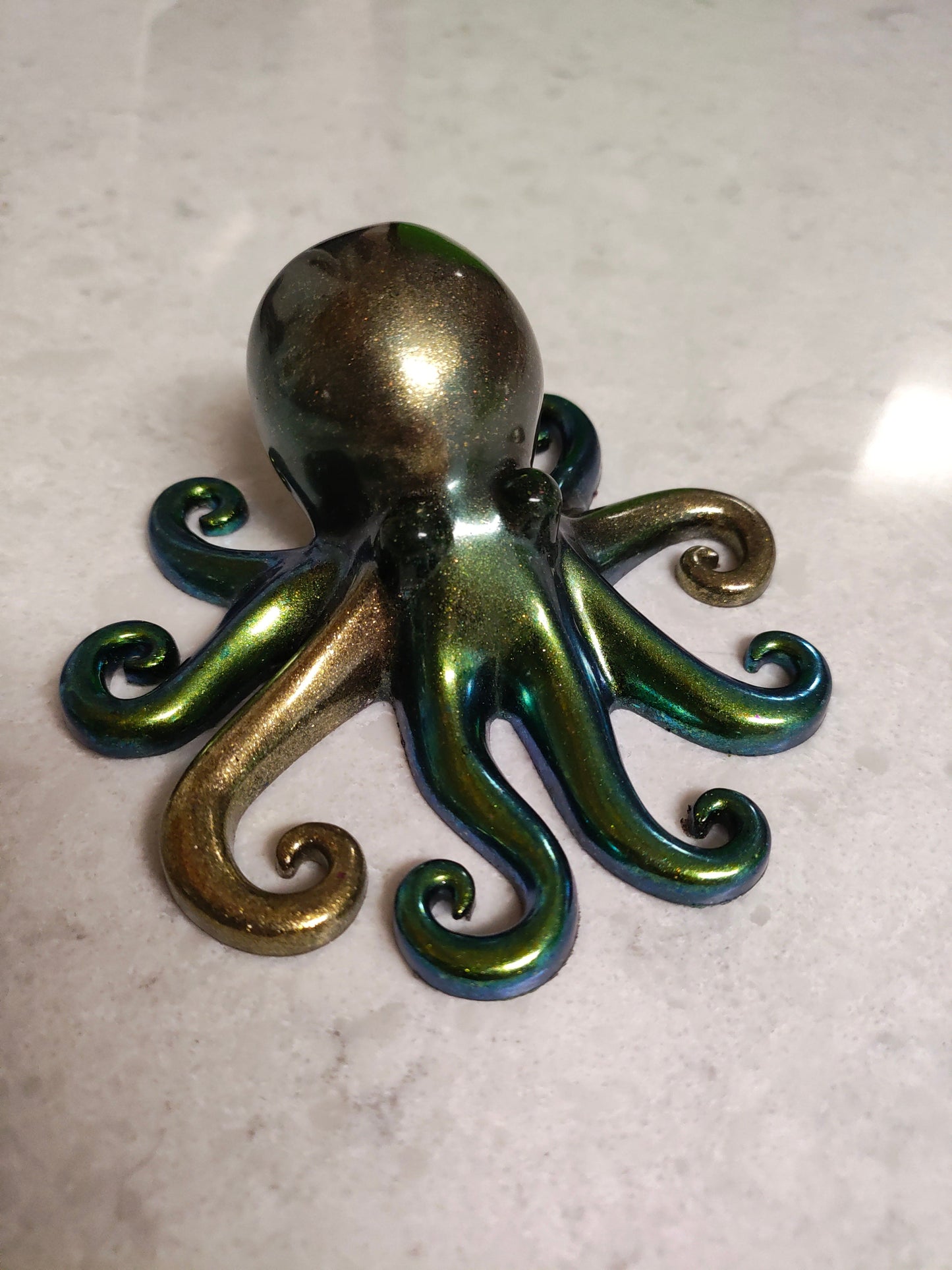 Artisan Hand Crafted Epoxy Resin Octopus Decor - Accent - Knick Knack - Paper Weight