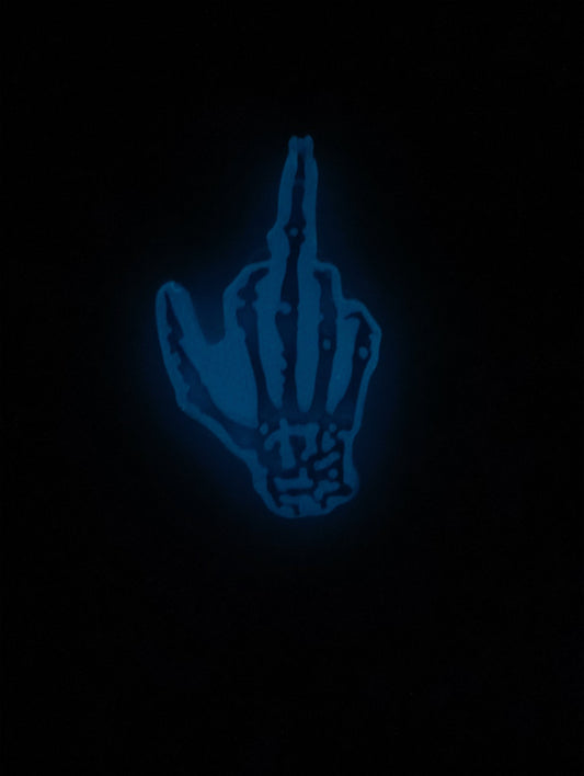 Teal and Glow Middle Finger Keychain