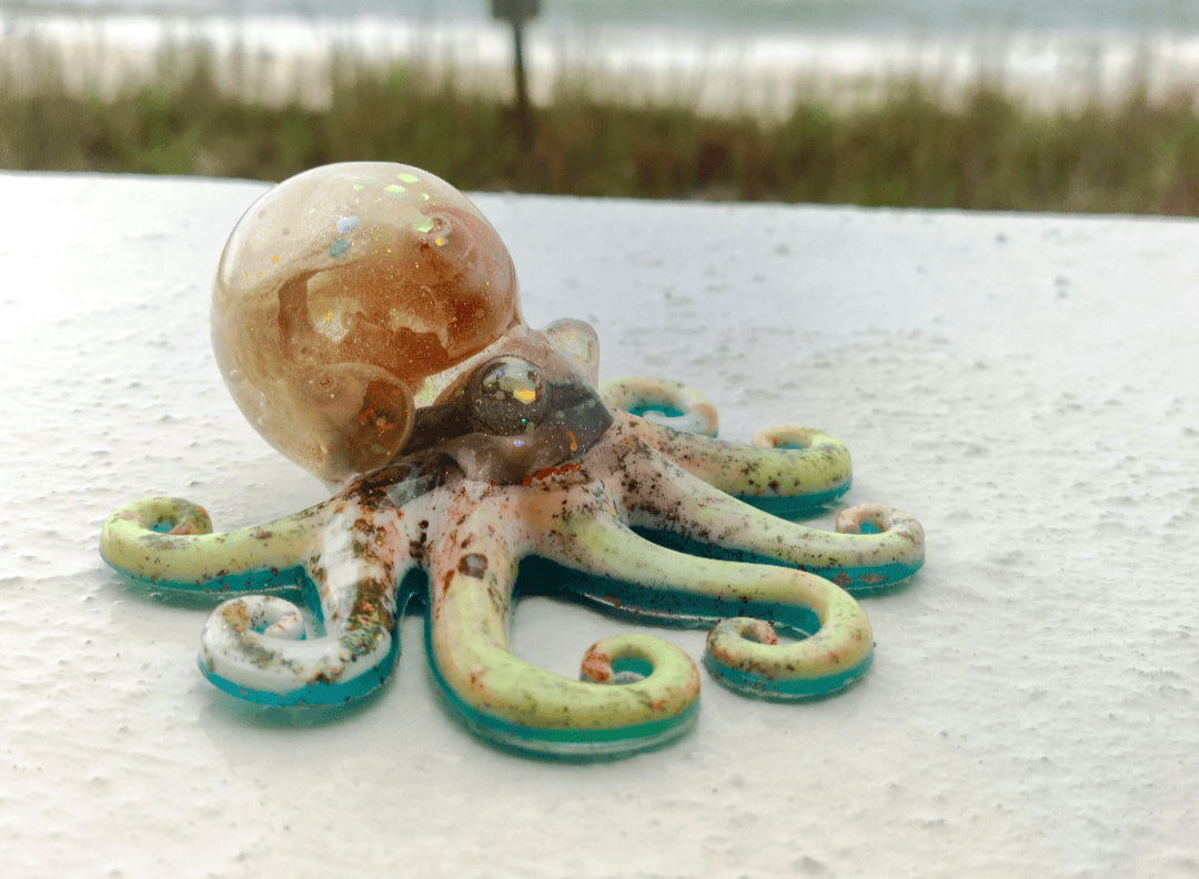 Hand Crafted Epoxy Resin Octopus Decor - Accent - Knick Knack - Paper Weight