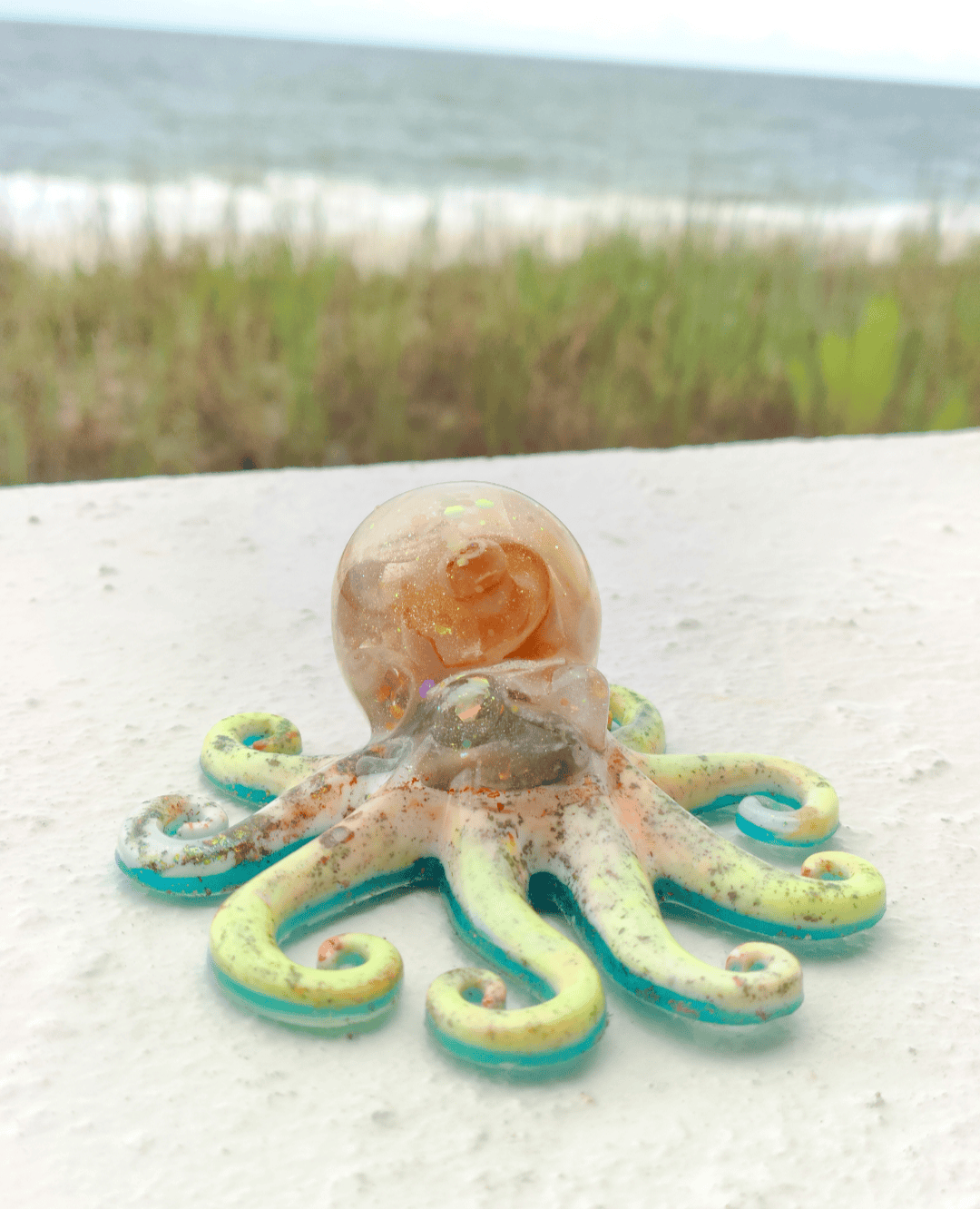 Hand Crafted Epoxy Resin Octopus Decor - Accent - Knick Knack - Paper Weight