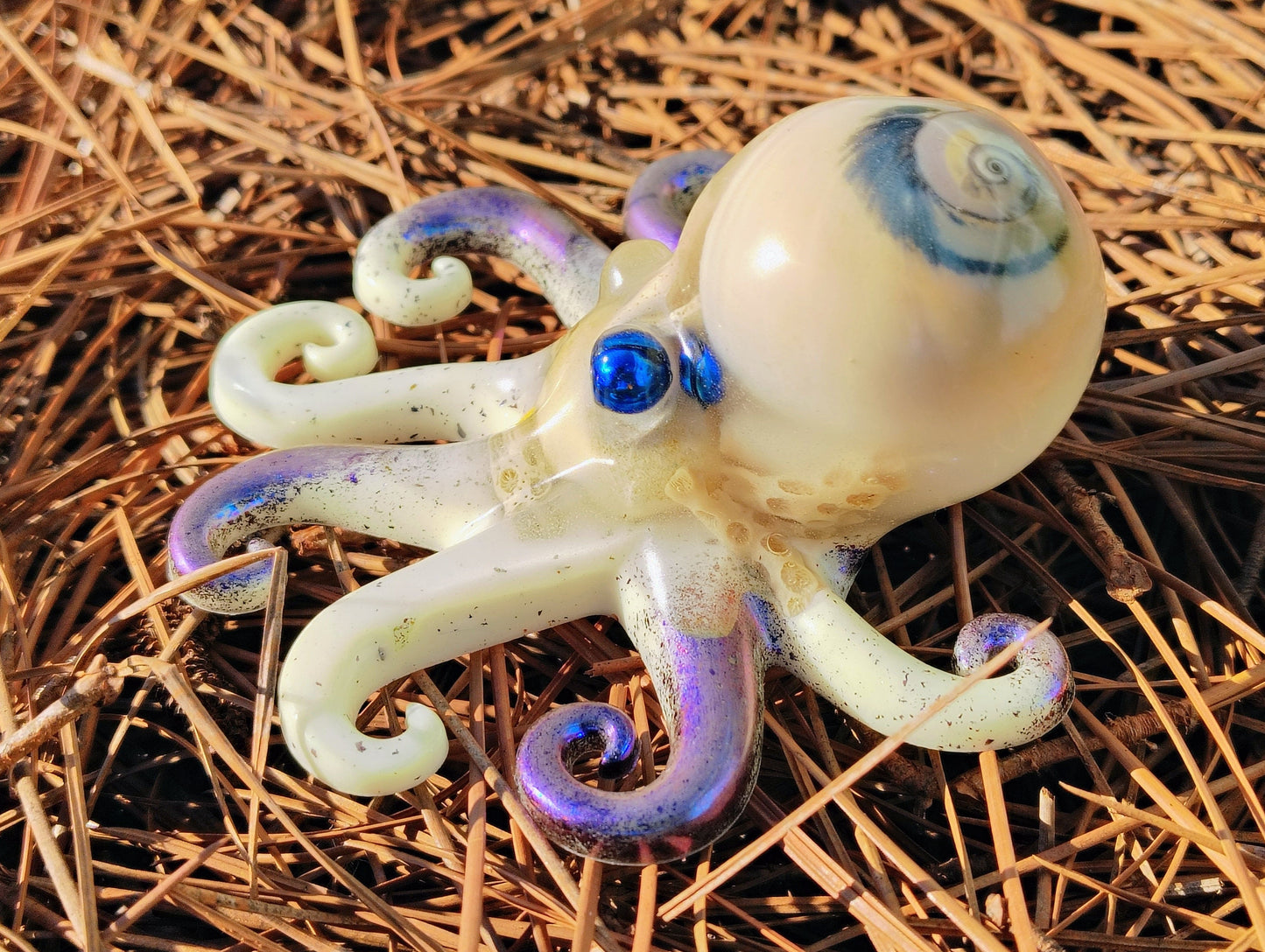 Glowing Hand Crafted Epoxy Resin Octopus Decor - Accent - Knick Knack - Paper Weight