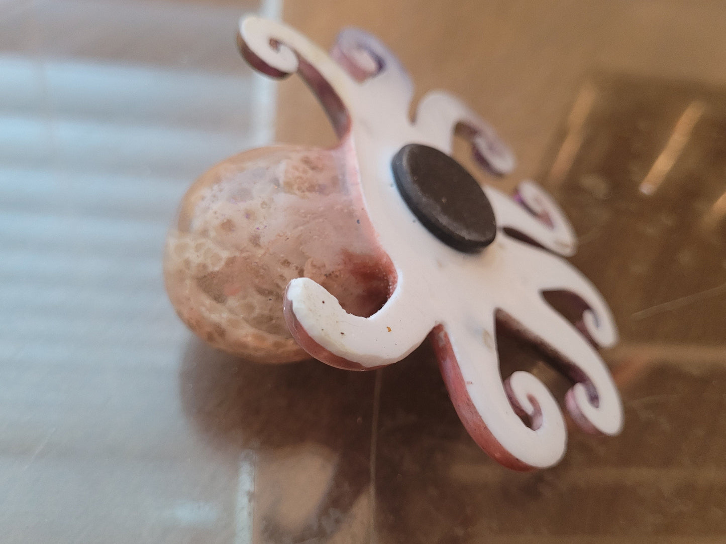 Artisan Hand Crafted Epoxy Resin Shell Head Octopus "Nubby" - Decor - Accent - Knick Knack - Paper Weight