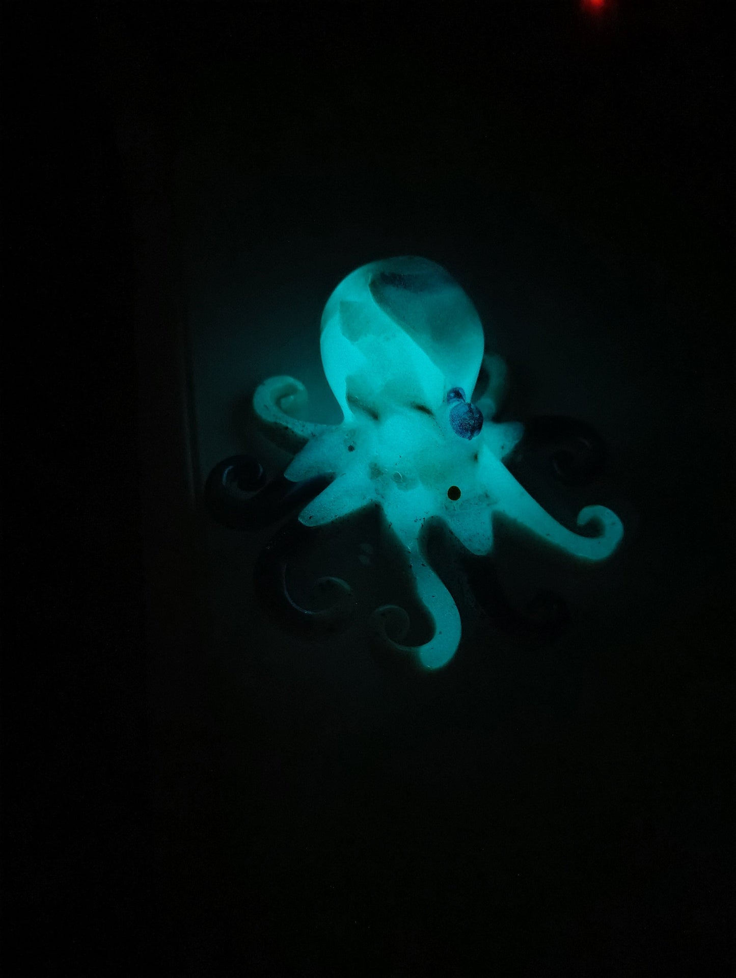 Glowing Hand Crafted Epoxy Resin Octopus Decor - Accent - Knick Knack - Paper Weight