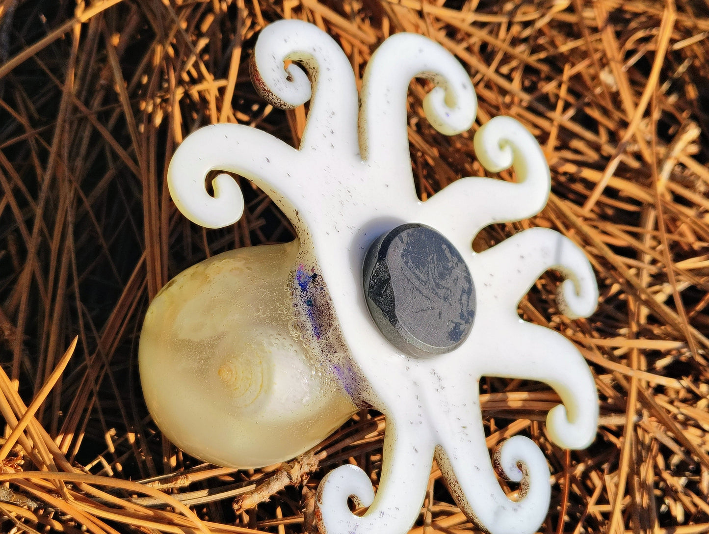 Glowing Hand Crafted Epoxy Resin Octopus Decor - Accent - Knick Knack - Paper Weight