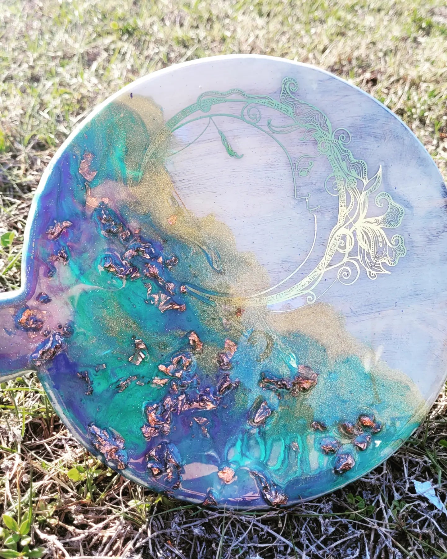 Celestial Moon Decorative Charcuterie Meat & Cheese Board Tray