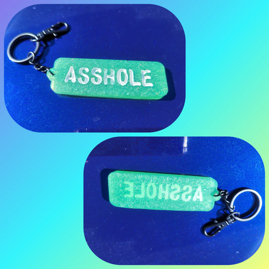 Asshole Keychain Attitude Keychain - Tag